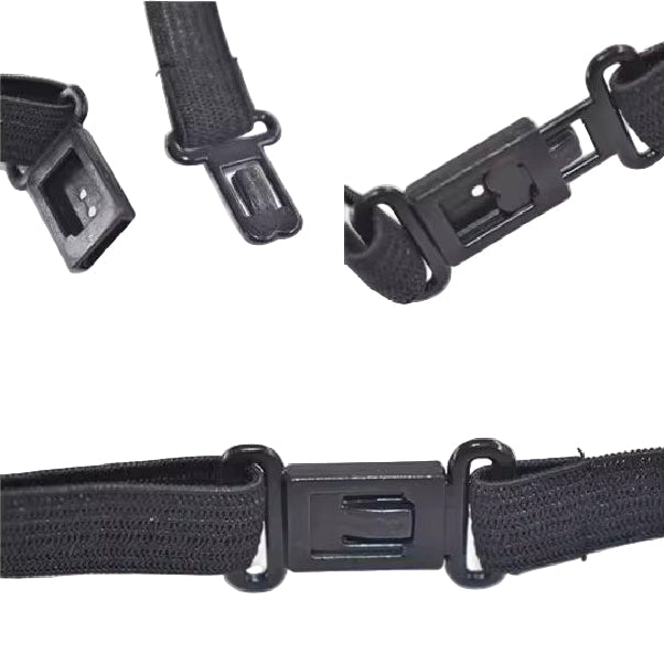 Black belt with plastic buckle