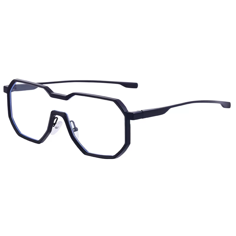 Black eyeglasses on a white background