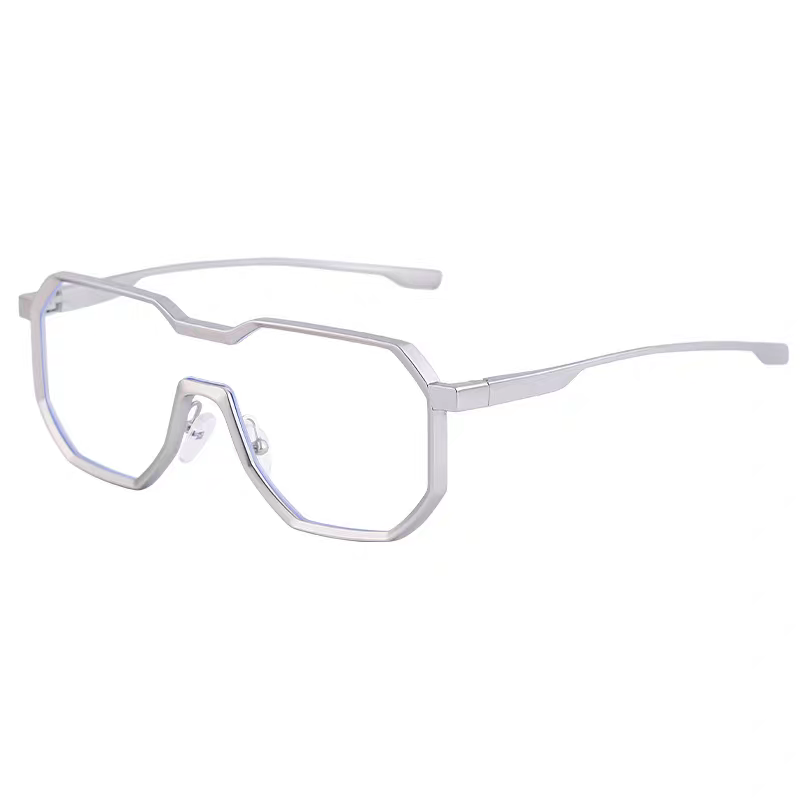 Clear eyeglasses on a white background