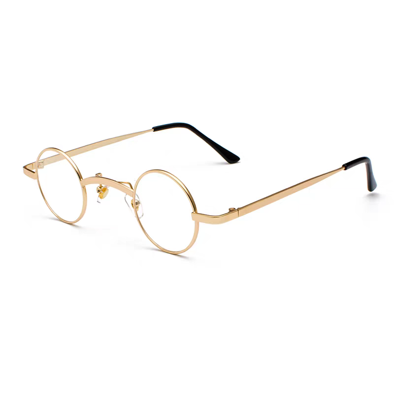 Gold-framed eyeglasses
