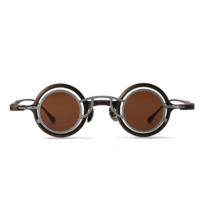 Retro Round Magnetic Clip-On Sunglasses
