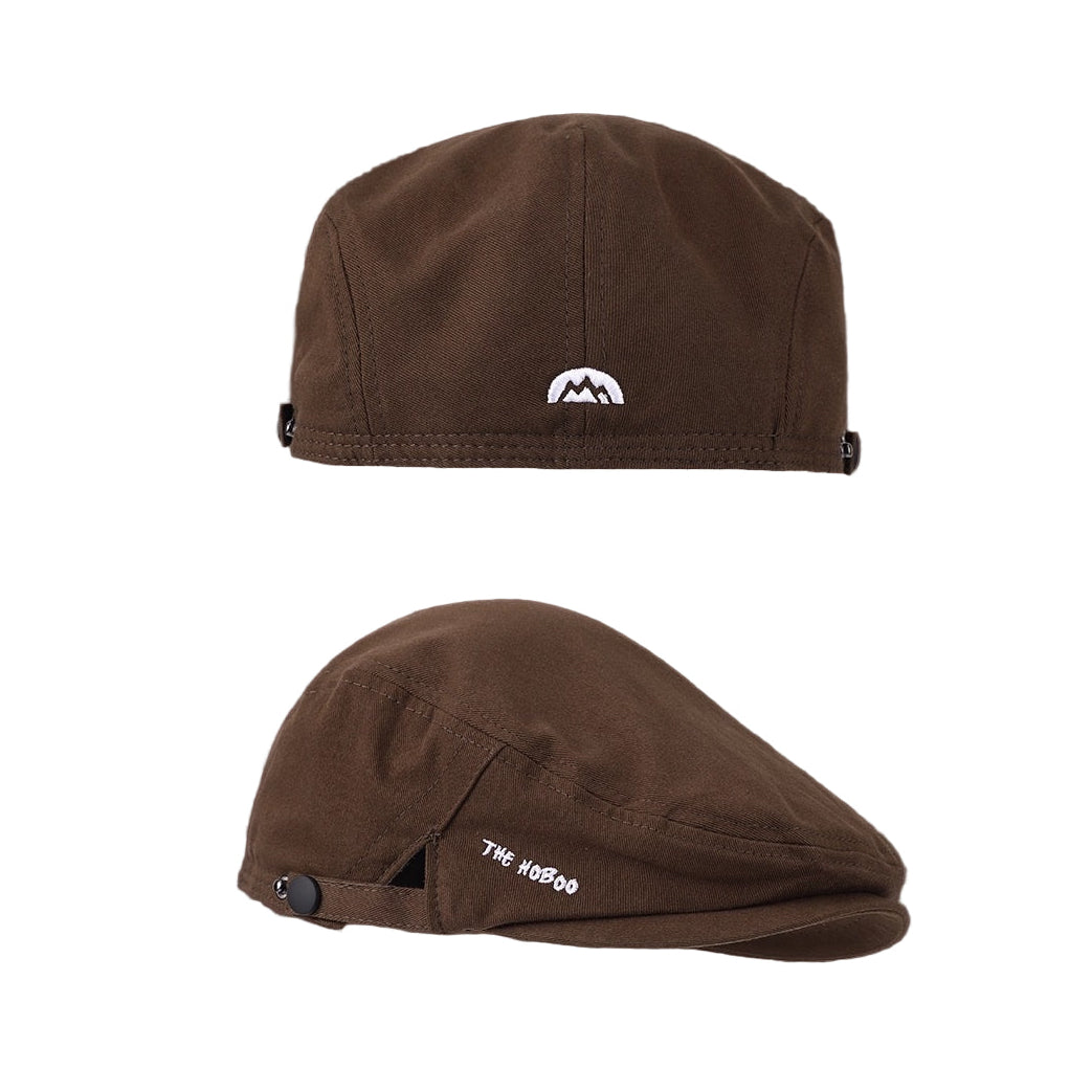 Brown cap with logo on a brown background
