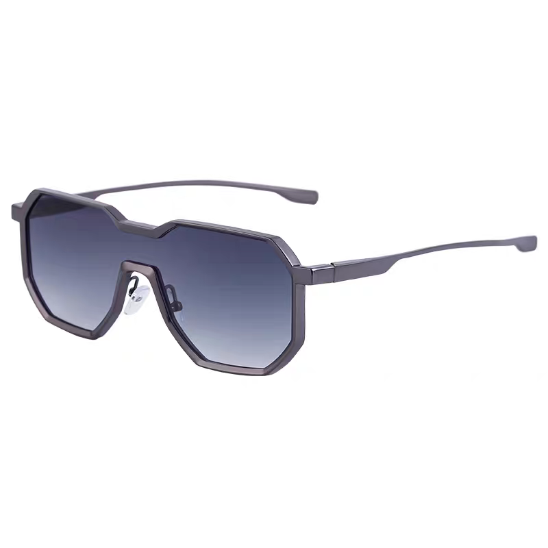 Sunglasses with a gradient lens on a white background