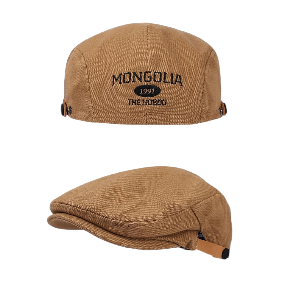 Two-Way Beret Newsboy Cap Khaki