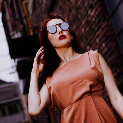 Flip-Up Retro Round Metal Frame Sunglasses