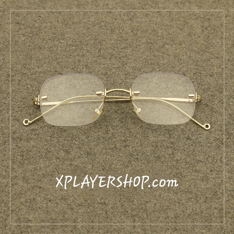 Minimalist Frameless Metal Glasses