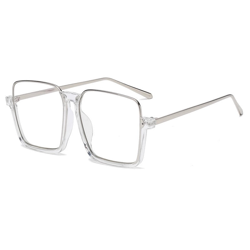 Silver-framed eyeglasses