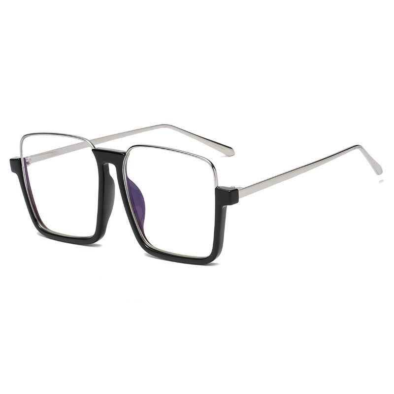 Black and silver eyeglasses