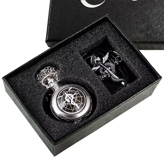 Alchemist Silver Serpent Crest Pocket Watch