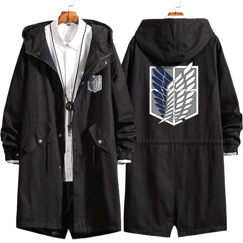 Black Wing of Freedom Survey Corps Trench Coat