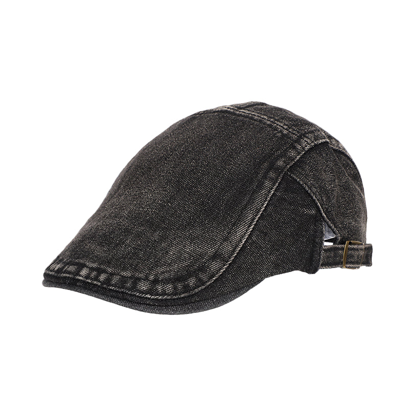 Black Denim cap on a white background 