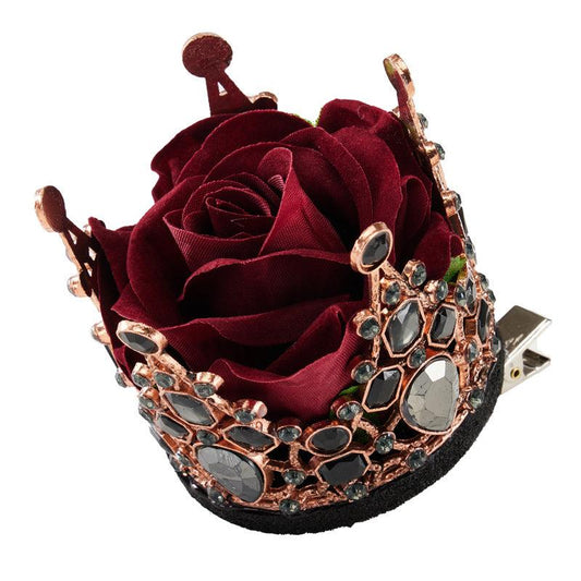 Baroque Gothic Rose Crown Hair Clip