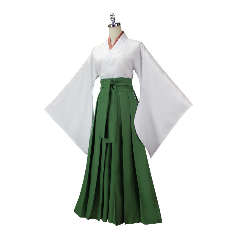 White and Green Hakama Set