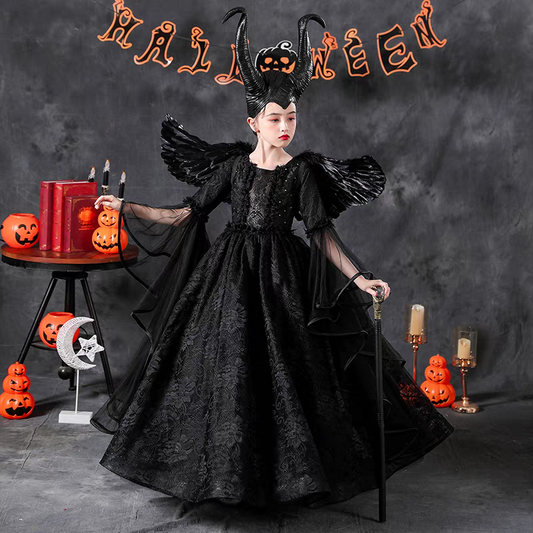 Halloween Maleficent Kids Costume Dress