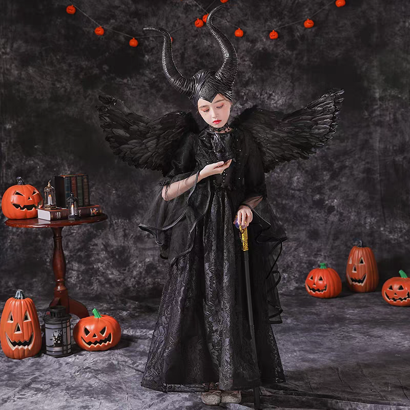 Halloween Maleficent Kids Costume Dress