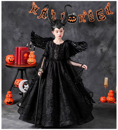 Halloween Maleficent Kids Costume Dress