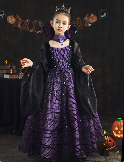 Halloween Evil Queen Kids Costume Dress