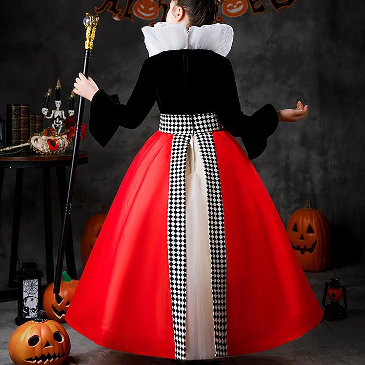 Halloween Queen Of Hearts Kids Costume Dress