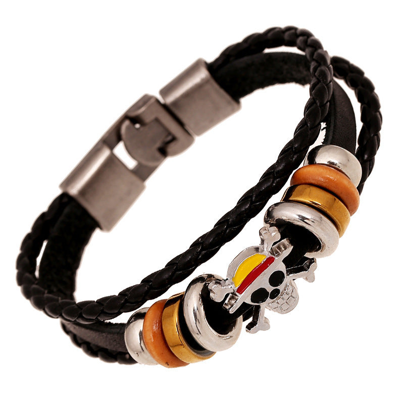 One Piece Straw Hat Pirate Flag Bracelet