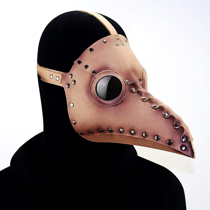 Plague Doctor Crow Beak Leather Mask