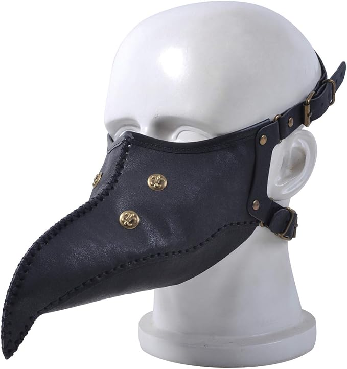 Plague Doctor Crow Beak Half-Face Mask