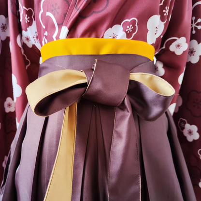 Red Sakura Hakama Set