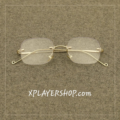 Minimalist Frameless Metal Glasses