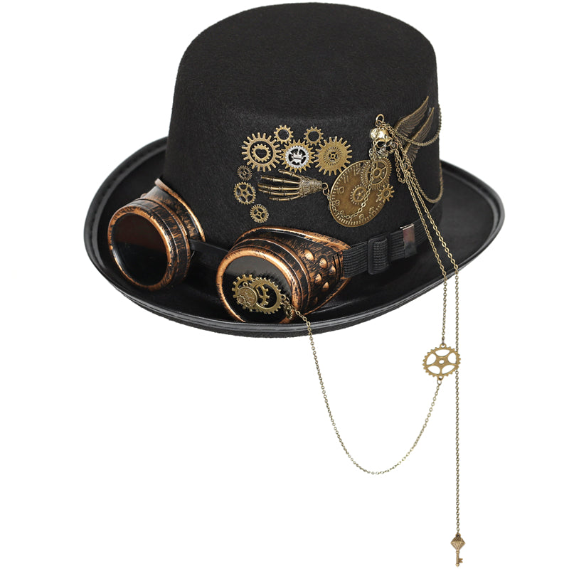 Steampunk Vintage Wings Top Hat