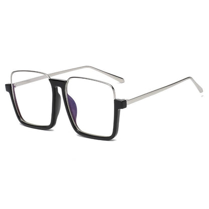 Black and silver eyeglasses