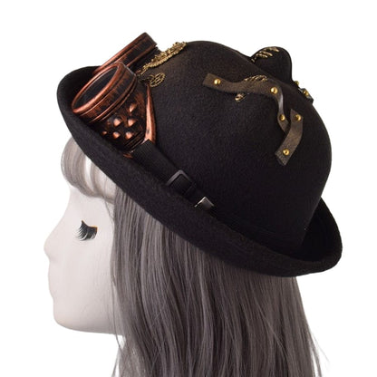 Steampunk Cat Ears Top Hat