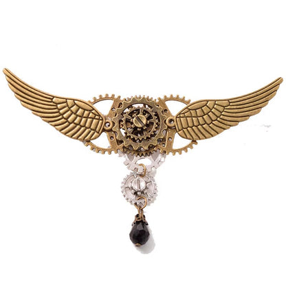 Steampunk Spread Wings Brooch