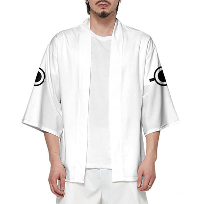 White Six Paths Kimono Shirt