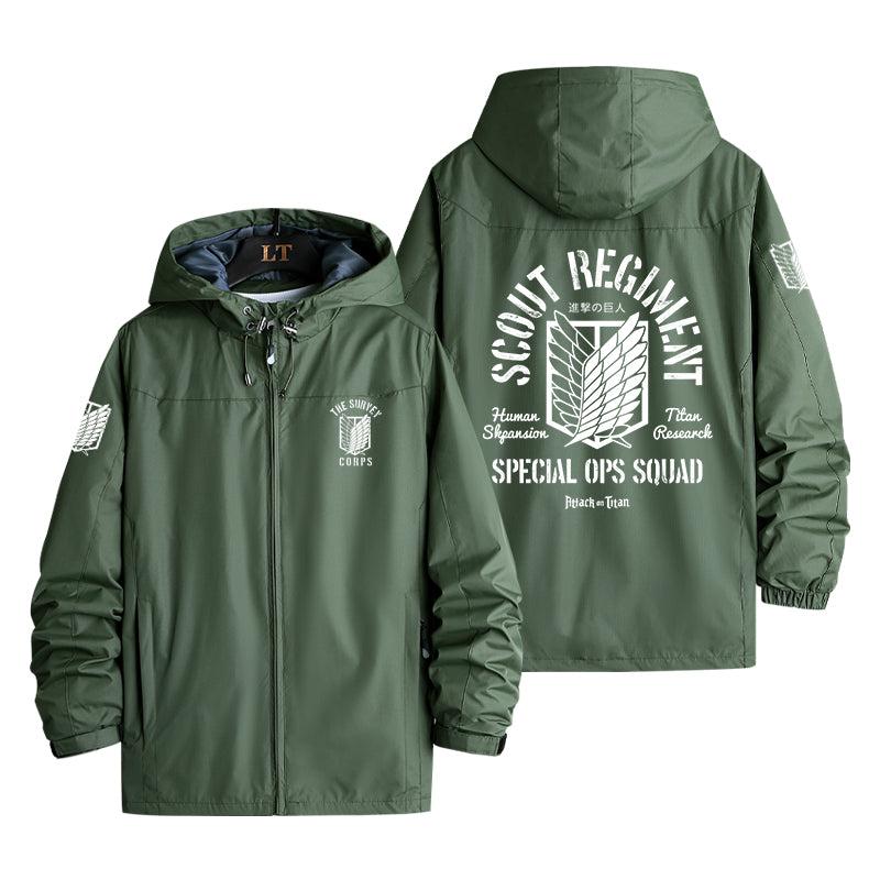 Military Green Wing of Freedom Windbreaker Jacket V.3 