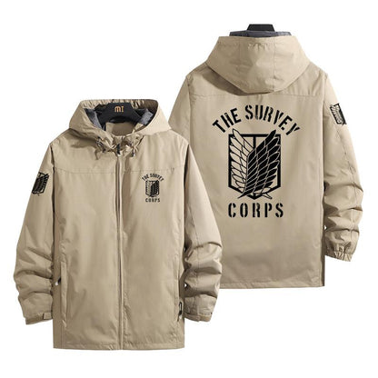 Wing of Freedom Windbreaker Jacket Khaki V.1