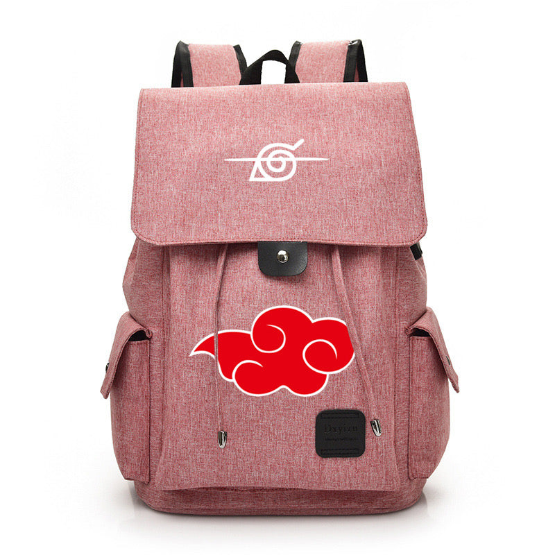 Naruto Akatsuki Cloud Pattern Backpack