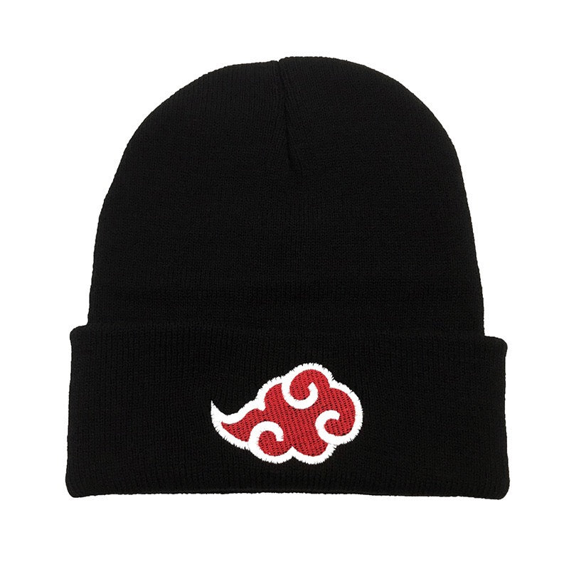 Akatsuki Red Cloud Symbol Embroidered Knitted Hat