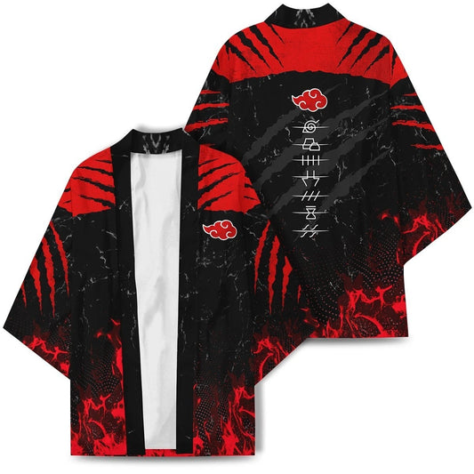 Akatsuki Rogue Ninja Symbols Kimono Shirt