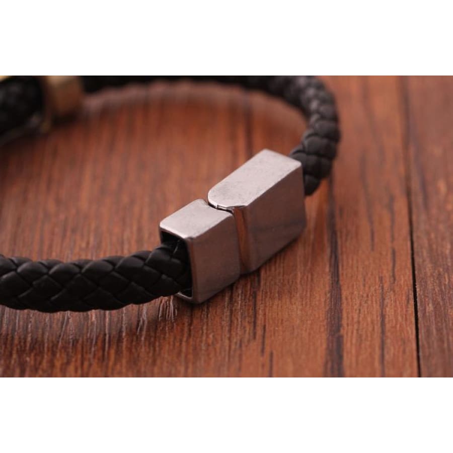 Ninja Accessories - Hidden Leaf Woven Grain Leather Bracelet - XPlayer Shop