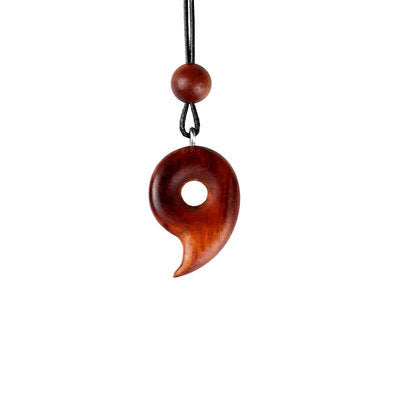 Handmade Wooden Megatama Necklace